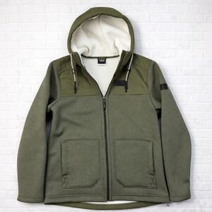 Jack Wolfskin Nanuk 300 Sherpa Fleece Tech Hoodie Gorpcore Olive Green Large
